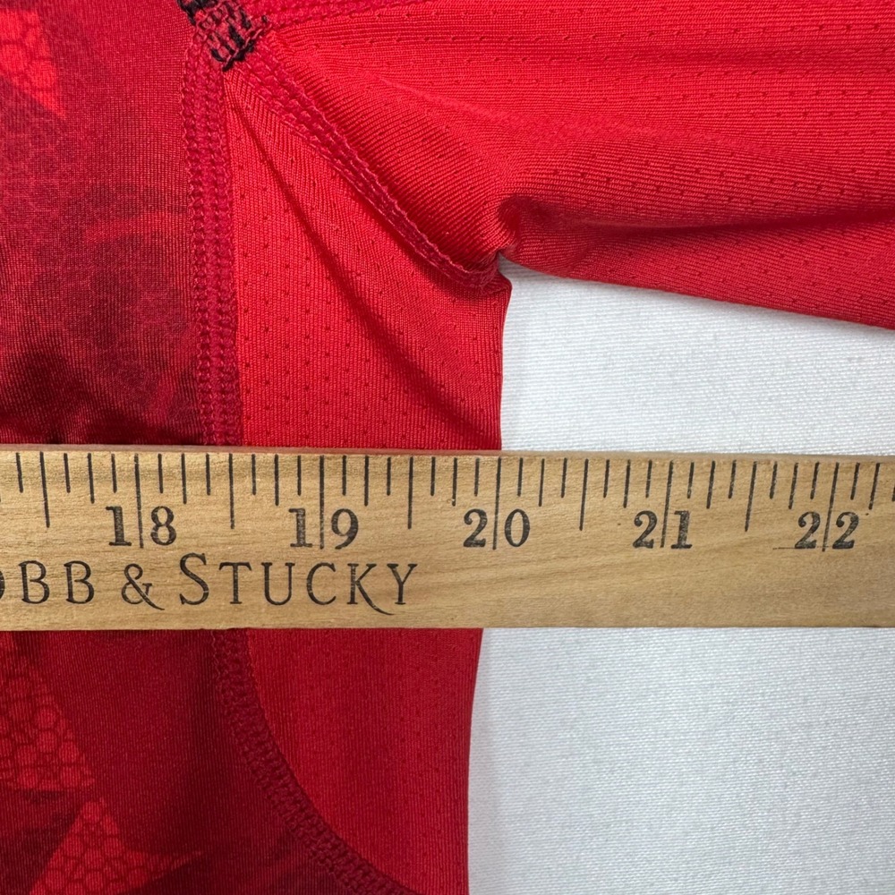 Decathlon Domyos Mens Red Geometric Athletic Training T Shirt Sz‎ L - Picture 7 of 9